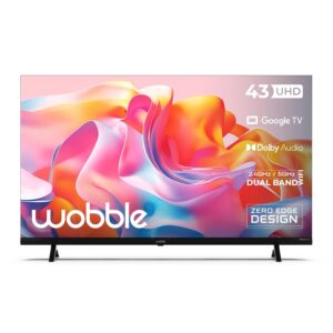 Wobble 109 cm (43 inches) UD Series 4K Ultra HD Smart LED Google TV WB43GTAW9602UDFL